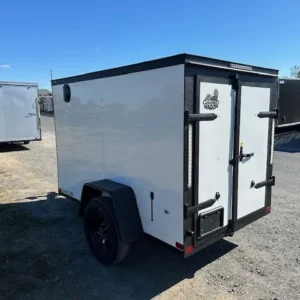 Covered Wagon 5 x 8 Enclosed Cargo Trailer Black Trim