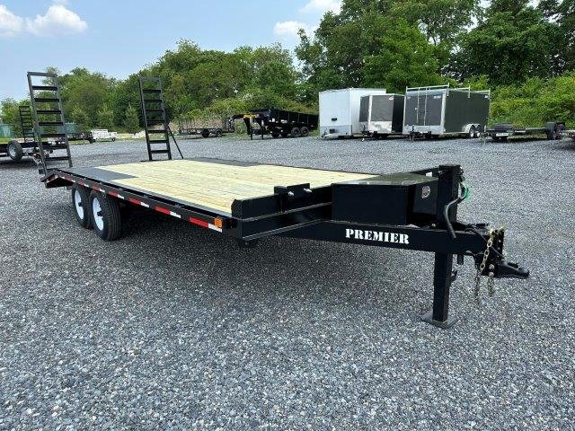 Premier 8 x 20 Deckover Equipment Trailer Ladder Ramps