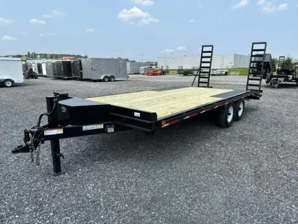 Premier 8 x 20 Deckover Equipment Trailer Ladder Ramps - Image 3