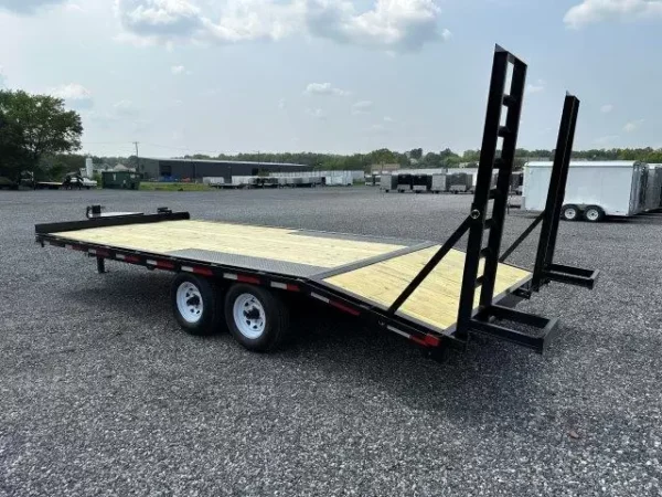 Premier 8 x 20 Deckover Equipment Trailer Ladder Ramps - Image 2