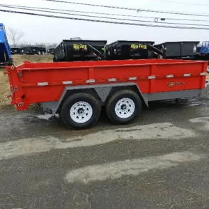 BWise 7 x 14 Dump Trailer Low Profile With Ramps