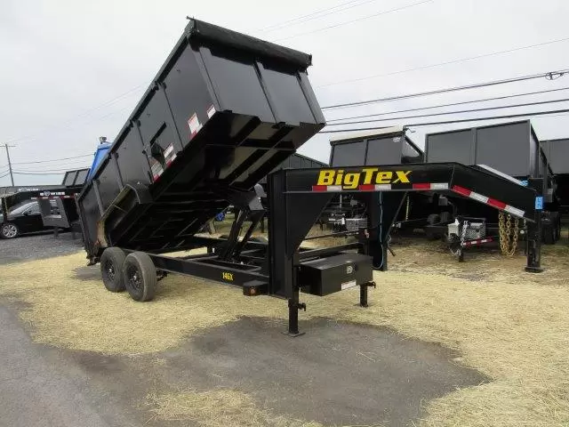 Big Tex 7 x 16 Gooseneck Dump Trailer Solid High Sides