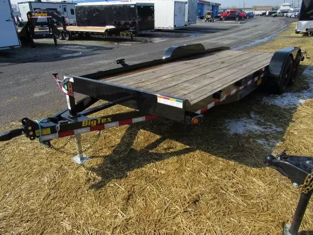 Big Tex 83″ x 20′ Wood Deck Open Car Trailer 10K GVW - Image 3