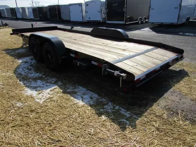 Big Tex 83″ x 20′ Wood Deck Open Car Trailer 10K GVW - Image 2