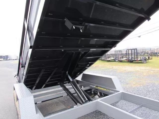 BWise 7 x 14 Gooseneck Dump Trailer Combo Gate & Ramps - Image 5