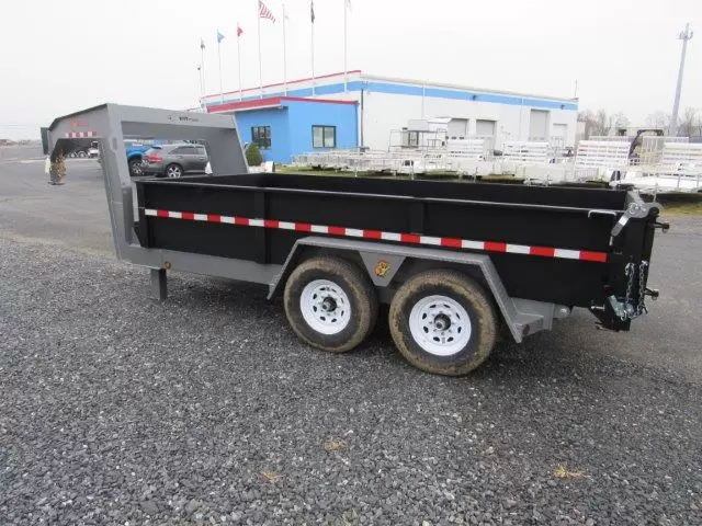 BWise 7 x 14 Gooseneck Dump Trailer Combo Gate & Ramps - Image 8