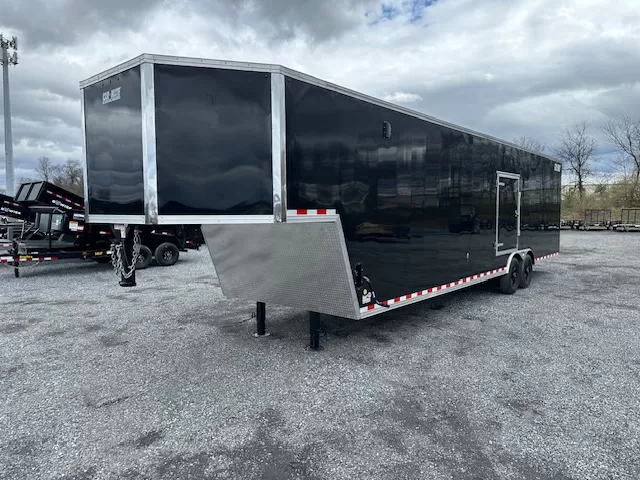 Car Mate 8.5 x 38 Enclosed Gooseneck Trailer Aluminum Wheels - Image 3